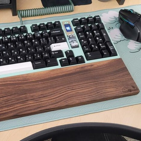 QK100 Hardwood Wrist Rest - Thaze Makes - Black Walnut