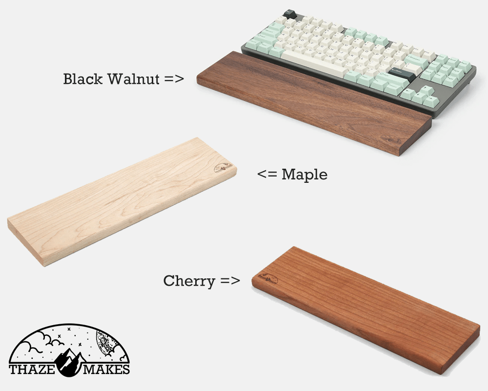 "Stealth Edition" Wood Wrist Rest - LIMITED TIME SALE - Thaze Makes - 