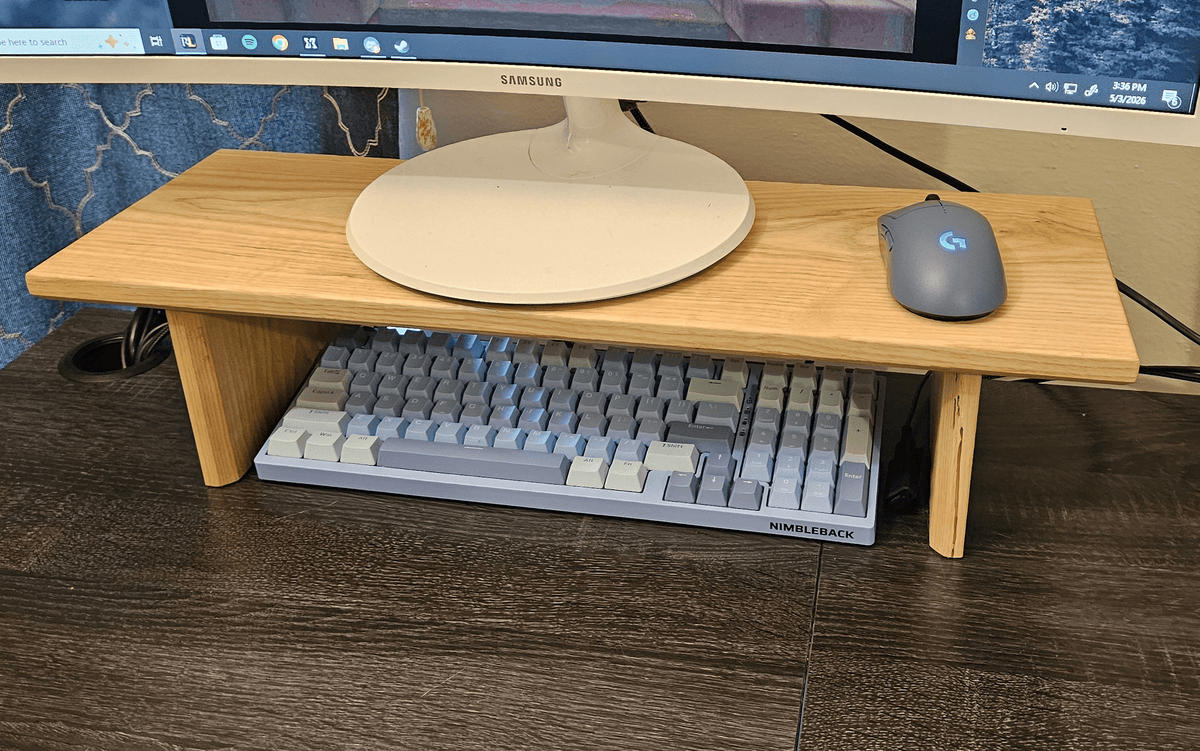 Wood Monitor Stand - Thaze Makes -