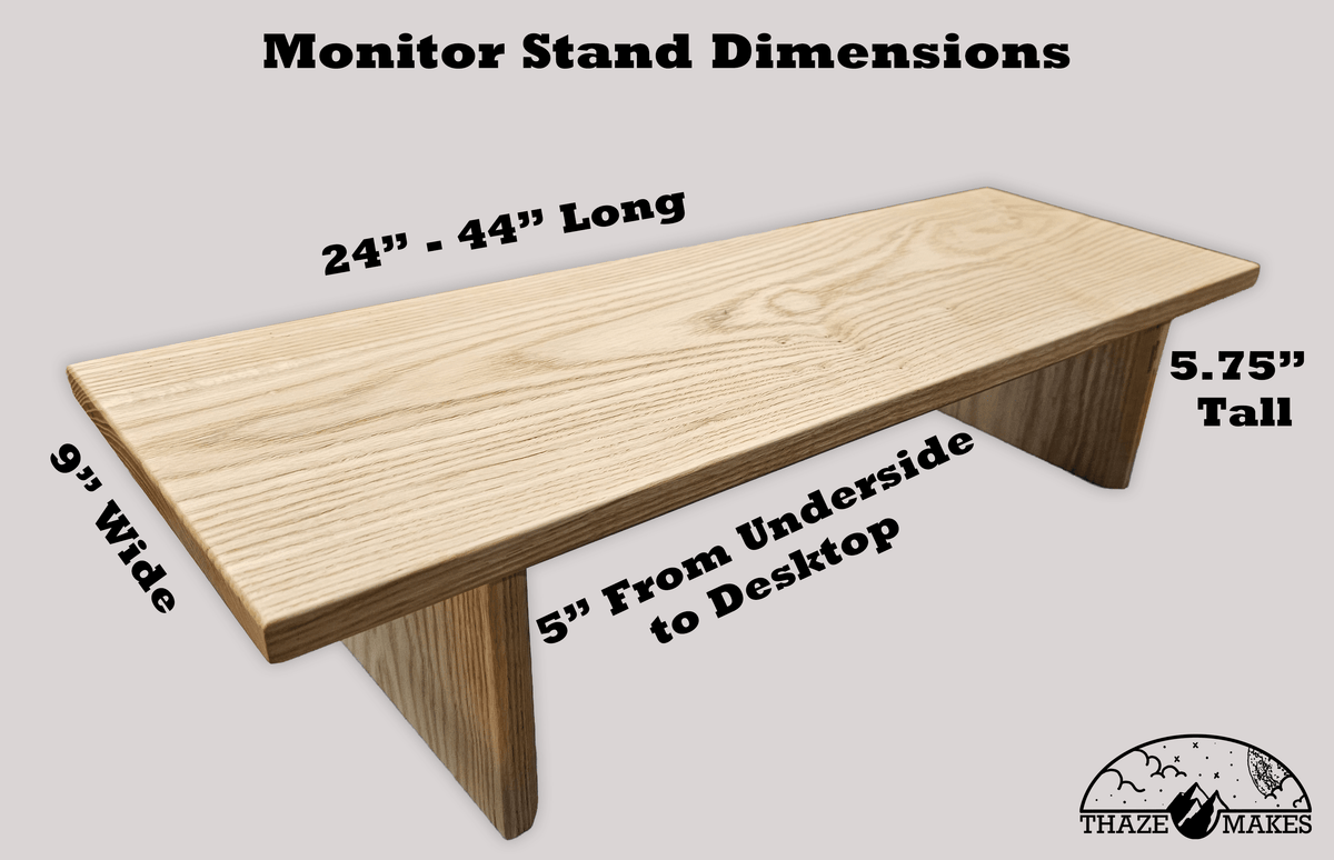 Wood Monitor Stand - Thaze Makes -