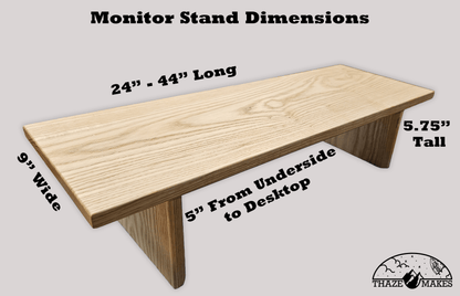 Wood Monitor Stand - Thaze Makes -