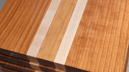 Lineae Butcher Block Cutting Board - Thaze Makes - Maple Wood - Cherry Wood