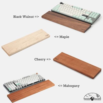 QK100 Hardwood Wrist Rest - Thaze Makes -